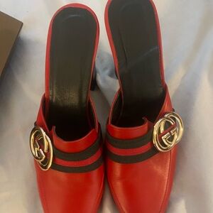 Elegant Red Women's Slip-On Shoes